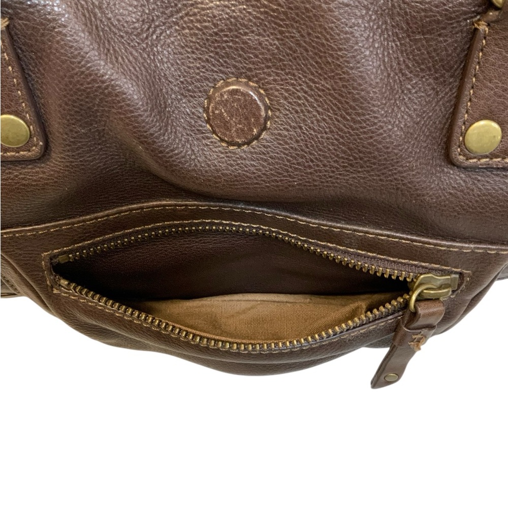 Ellen Tracy Women’s Brown Leather Paddington Handbag - Picture 13 of 14